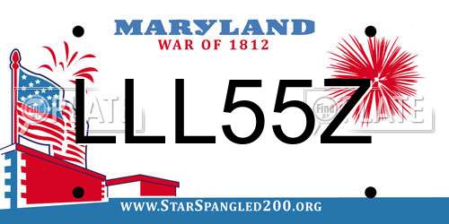 LLL55Z Maryland License Plate