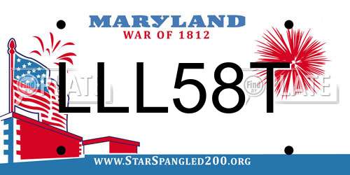 LLL58T Maryland License Plate
