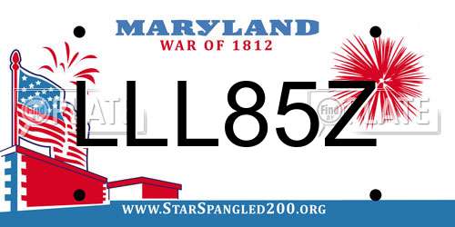 LLL85Z Maryland License Plate