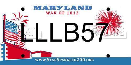 LLLB57 Maryland License Plate