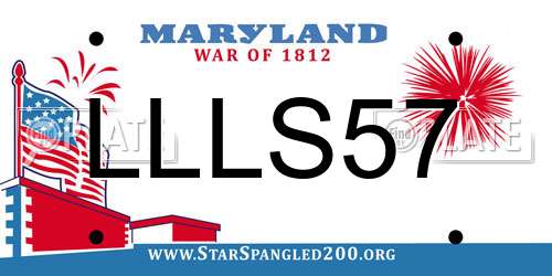 LLLS57 Maryland License Plate