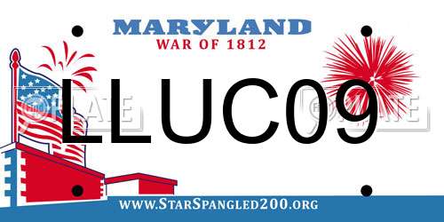 LLUC09 Maryland License Plate