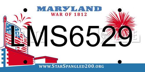 LMS6529 Maryland License Plate