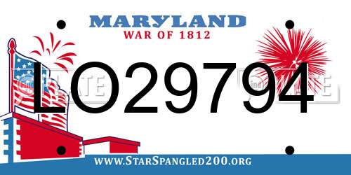 LO29794 Maryland License Plate