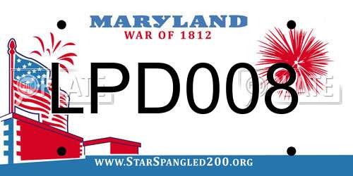 LPD008 Maryland License Plate