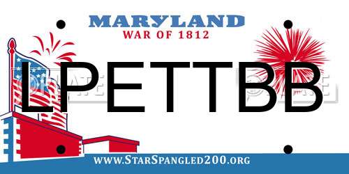 LPETTBB Maryland License Plate