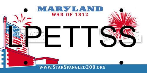 LPETTSS Maryland License Plate
