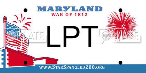 LPT Maryland License Plate
