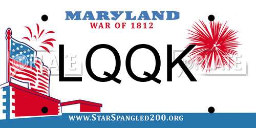 LQQK Maryland License Plate