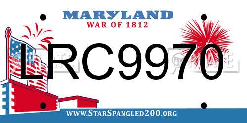 LRC9970 Maryland License Plate