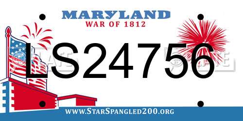 LS24756 Maryland License Plate