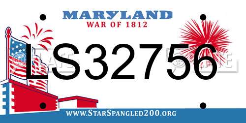 LS32756 Maryland License Plate