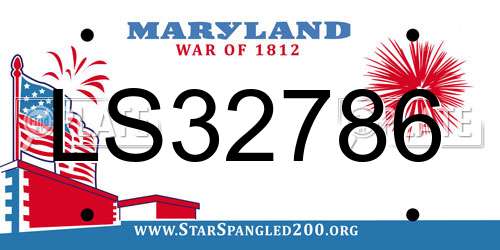 LS32786 Maryland License Plate