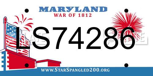 LS74286 Maryland License Plate
