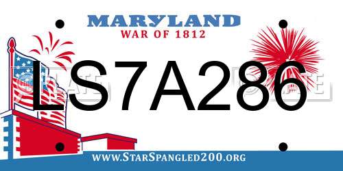 LS7A286 Maryland License Plate