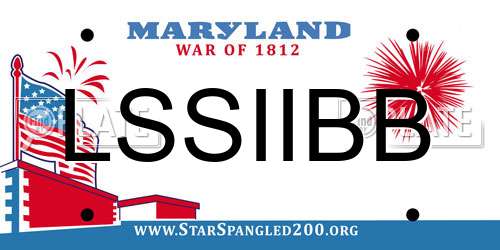 LSSIIBB Maryland License Plate