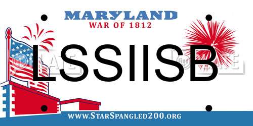 LSSIISB Maryland License Plate