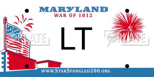 LT Maryland License Plate