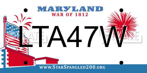 LTA47W Maryland License Plate