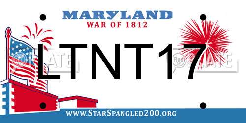 LTNT17 Maryland License Plate