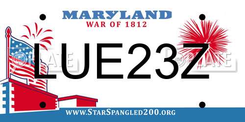 LUE23Z Maryland License Plate