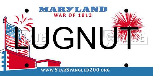 LUGNUT Maryland License Plate