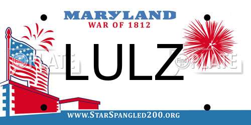 LULZ Maryland License Plate