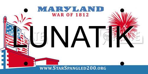 LUNATIK Maryland License Plate