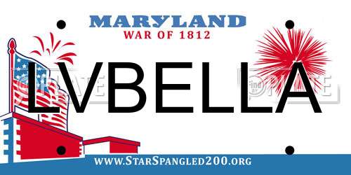 LVBELLA Maryland License Plate