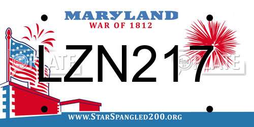 LZN217 Maryland License Plate
