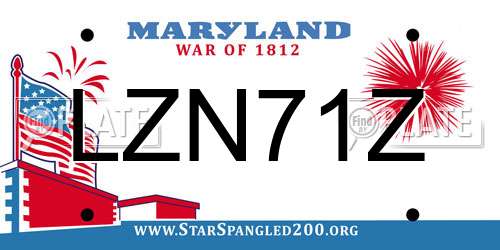 LZN71Z Maryland License Plate