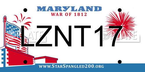 LZNT17 Maryland License Plate