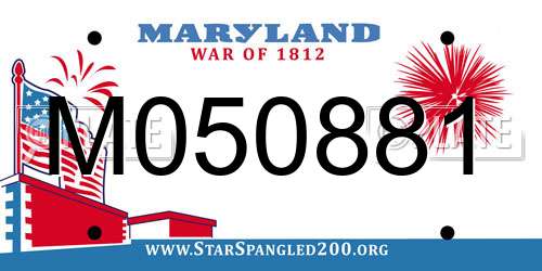 M050881 Maryland License Plate