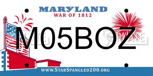M05BOZ Maryland License Plate