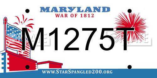 M1275T Maryland License Plate