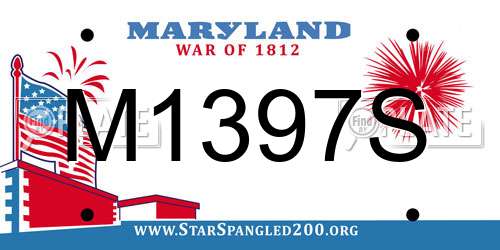 M1397S Maryland License Plate