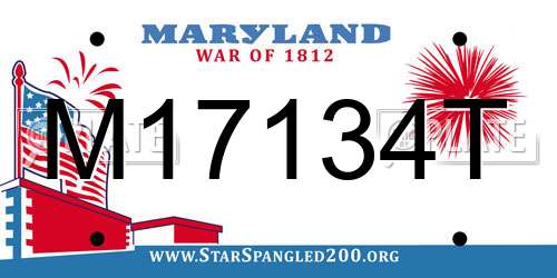 M17134T Maryland License Plate