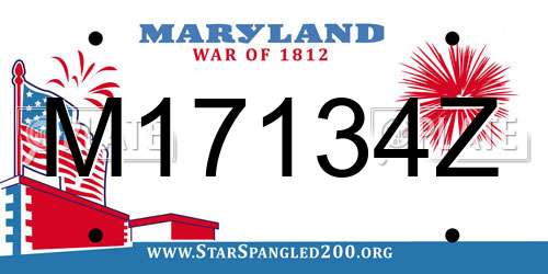 M17134Z Maryland License Plate