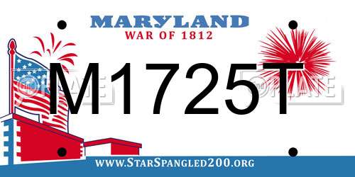 M1725T Maryland License Plate