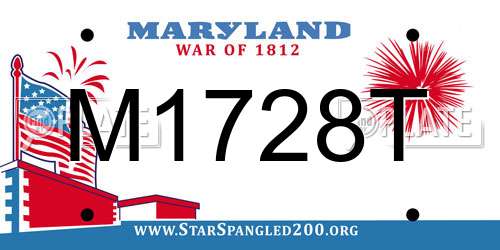 M1728T Maryland License Plate