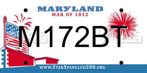 M172BT Maryland License Plate