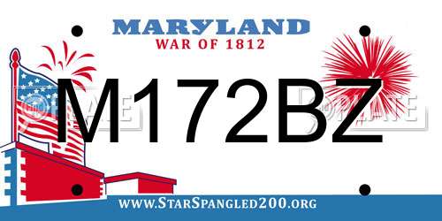 M172BZ Maryland License Plate