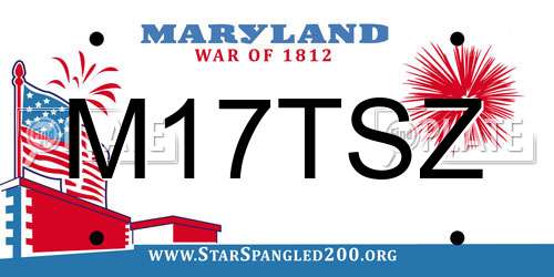 M17TSZ Maryland License Plate