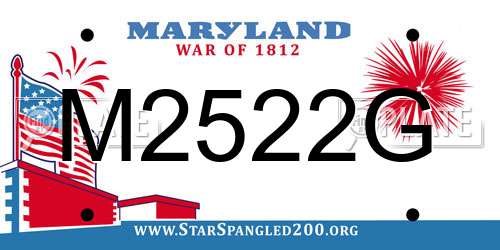M2522G Maryland License Plate