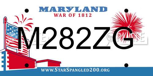 M282ZG Maryland License Plate