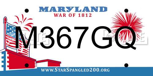 M367GQ Maryland License Plate