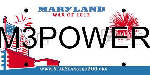 M3POWER Maryland License Plate