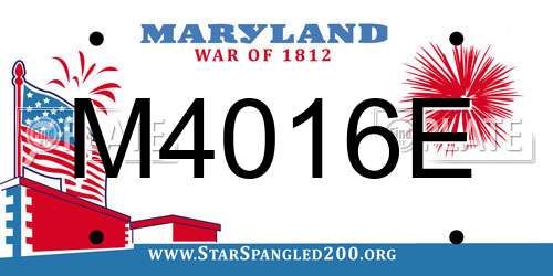 M4016E Maryland License Plate