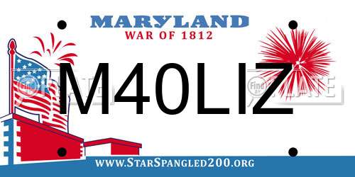 M40LIZ Maryland License Plate