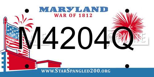 M4204Q Maryland License Plate